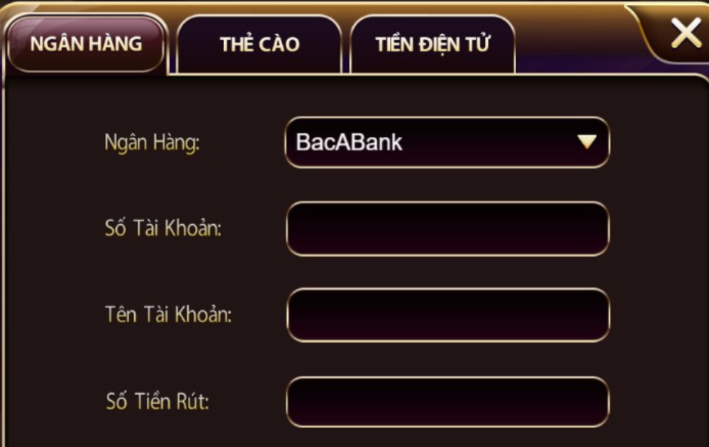 Rút tiền về tài khoản ngân hàng được hầu hết người chơi lựa chọn